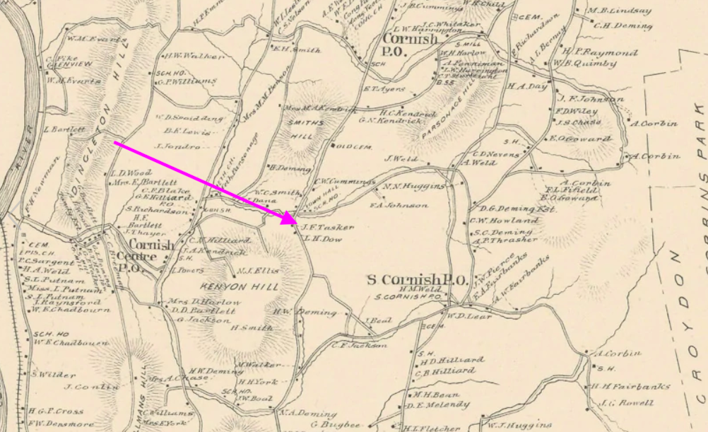 1892 Map of Cornish