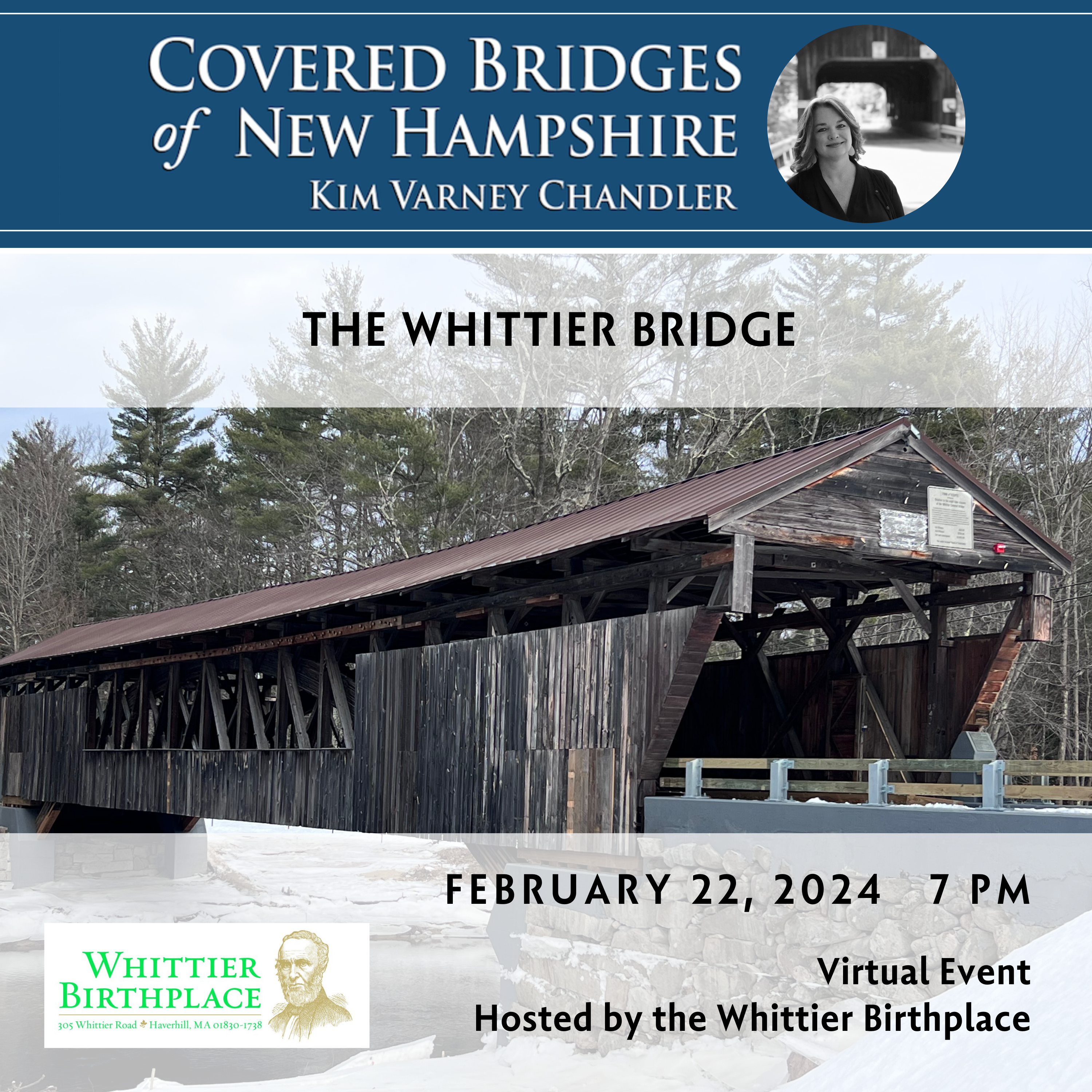 Whittier Birthplace program on Covered Bridges of New Hampshire