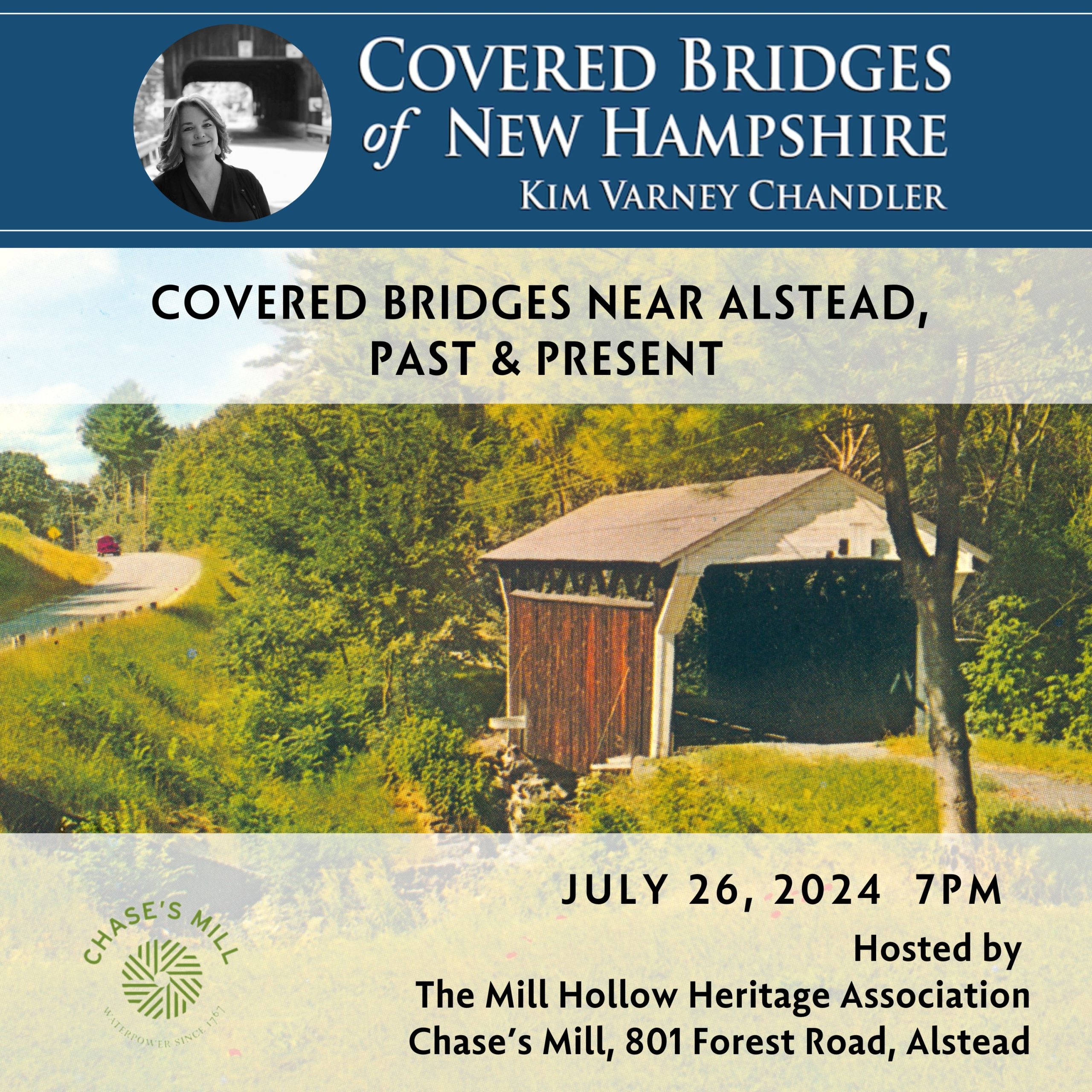 Chase's Mill, Alstead, program on Covered Bridges of New Hampshire