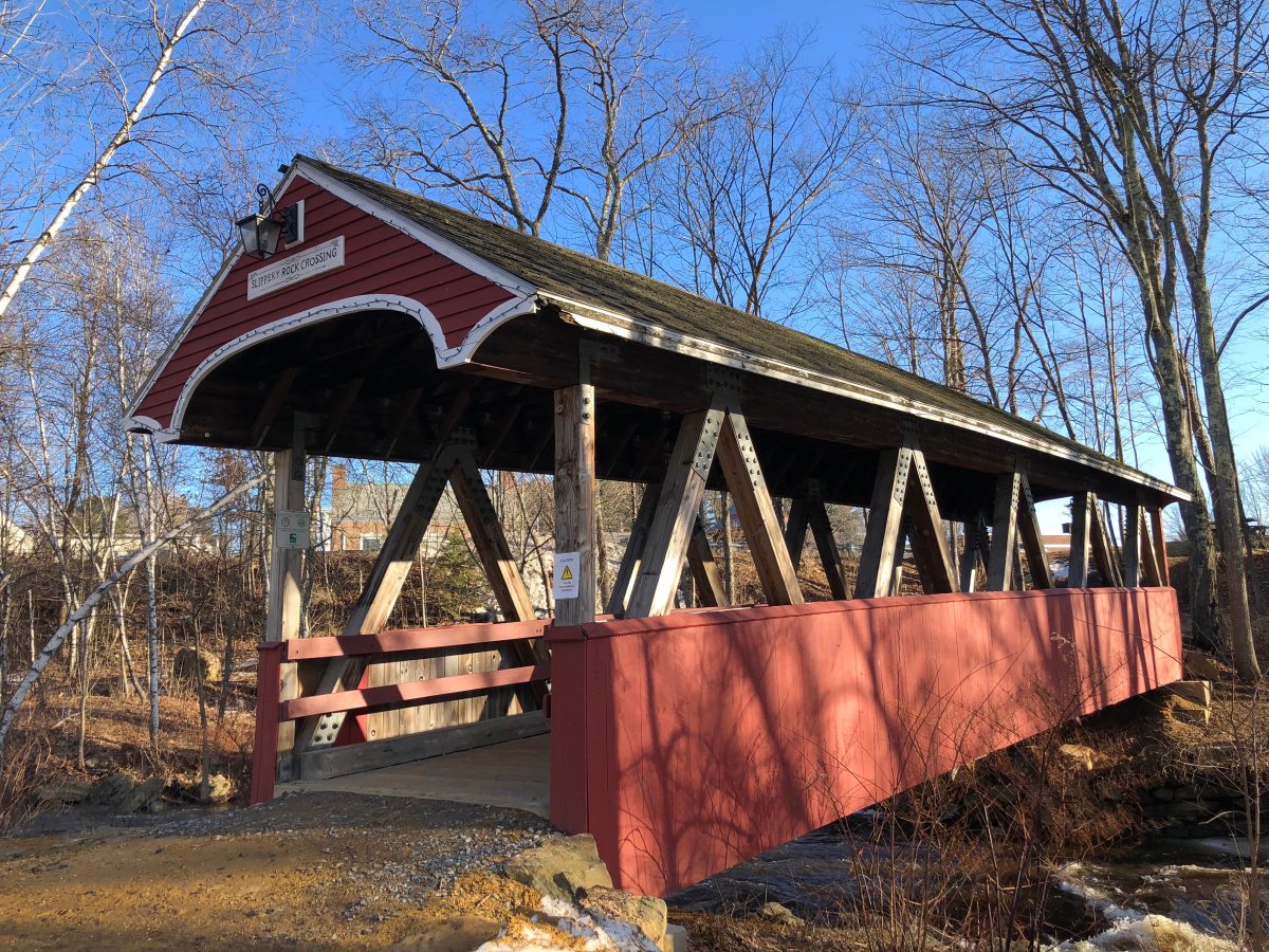 Slippery Rock Bridge, Belmont, New Hampshire. Photo by Kim Varney Chandler.