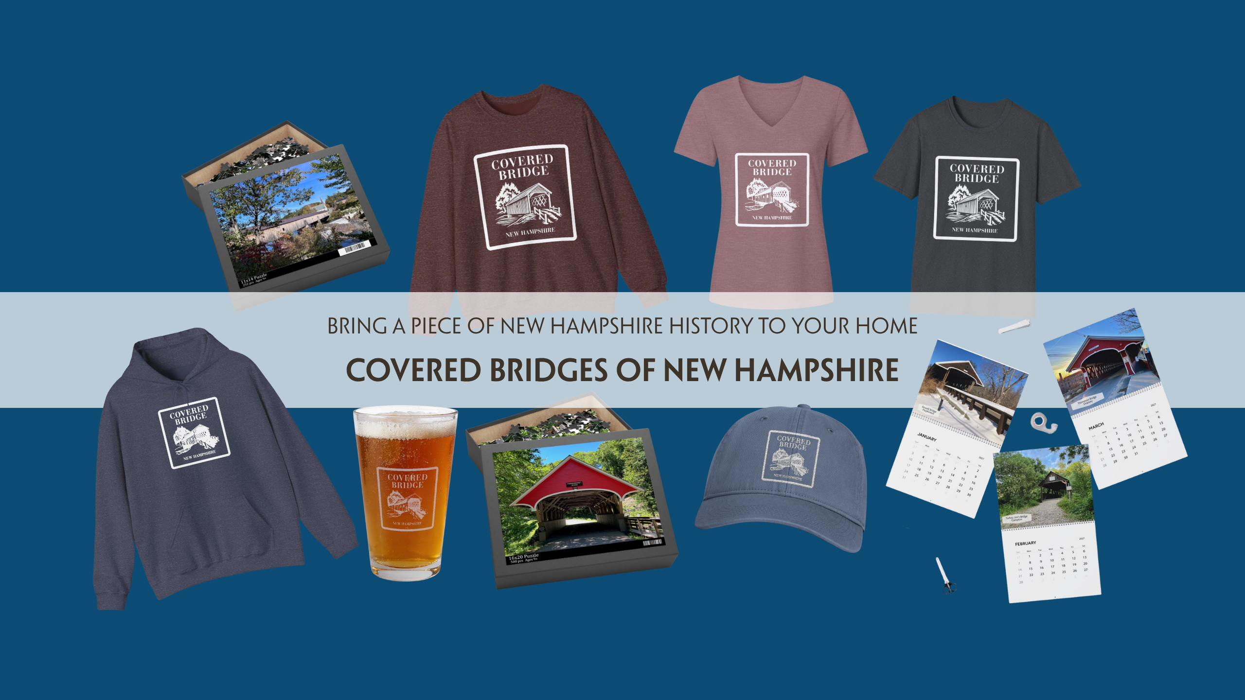 Covered Bridges of New Hampshire Swag